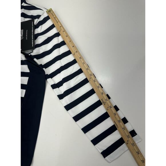 Onque Casuals Womens Jacket Size Large Navy Striped Long Sleeve Zip Up NWTs - Picture 8 of 11